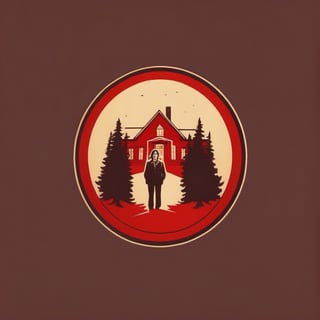  vintage  logo of movie The Shining, the creepy twins, [logo],  [vintage logo], simple logo, clean logo,logo