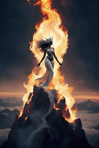 A goddess on a mountain top, burning like a silver flame, the summit of beauty and love, and Venus was her name,monster