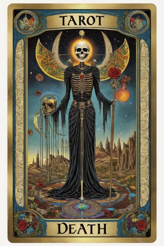 tarot card of death,artfrahm,visionary art style