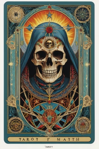 tarot card of death,artfrahm,visionary art style