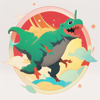 male super cute dinosaur inside a circle background, cute cartoon style, colorful, very clear, very creative, beautiful, 3d childish cute cartoon style:1.3, exceptional cute dinosaur anatomy, weapon, incredibly absurdres, break, (ultra quality, high quality, best quality, exceptional quality, new, newest, best aesthetic, original, outstanding, exceptional), epic cute, cute details, intricate cute detailed texture materials, cg, cgi, trending on cgsociety,