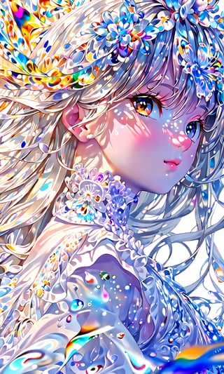 masterpiece, best quality, (extremely detailed CG unity 8k wallpaper, masterpiece, best quality, ultra-detailed, best shadow), (detailed background), (beautiful detailed face, beautiful detailed eyes), High contrast, (best illumination, an extremely delicate and beautiful),1girl,((colourful paint splashes on transparent background, dulux,)), ((caustic)), dynamic angle,beautiful detailed glow,full body