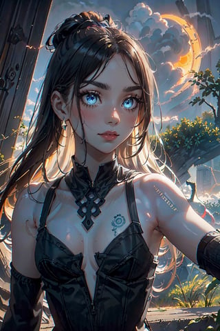 [(dark and mysterious, fantasy artwork:1.35) ::0.25], (masterwork:1.40), (alluring and captivating character:1.20), (1female, upper body, mystical aura), [silver hair: midnight black hair: 0.60], glowing eyes, intricate tattoos, ethereal presence BREAK (moonlit ruins:0.90), ancient symbols, (haunting mist:1.15), (candlelight:0.70)