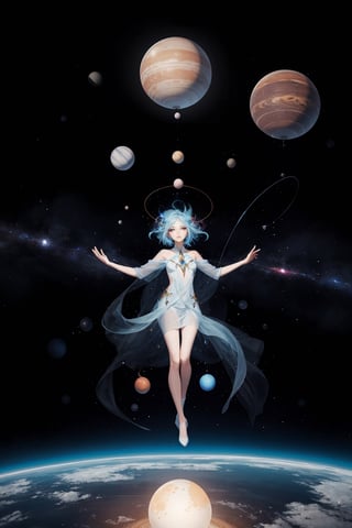 [(dreamy and surreal, pushing artistic boundaries:1.30) ::0.25], (masterwork:1.40), (ethereal and otherworldly character:1.30), (1female, floating pose, cosmic attire), [galactic hair: prismatic hair: 0.70], luminous eyes, whimsical expression, BREAK cosmic background, galaxies, planets, (floating orbs:1.20), (celestial setting:1.10), (colorful aura:1.25), (surreal atmosphere:1.15)
