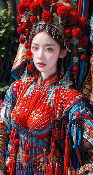 a close up of a woman with a tia on her head, intricate ornate anime cgi style, 4 k detail fantasy, anime cgi, cinematic goddess close shot, inspired by Li Mei-shu, a beautiful fantasy empress, inspired by Lan Ying, smooth anime cg art, close up character, hyperdetailed fantasy character, game cg, ruan jia and artgerm,full_body