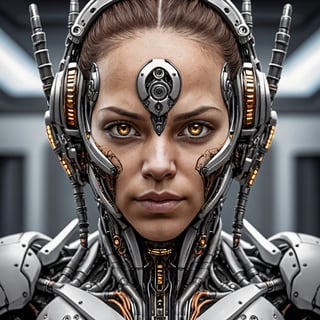 (cyborg:1.1), ([tail | detailed wire]:1.3), (intricate details), HDR, (intricate details, hyperdetailed:1.2), cinematic shot, vignette, centered, better_hands, Realistic portrait, Amazing face and eyes, (Best Quality:1.4)