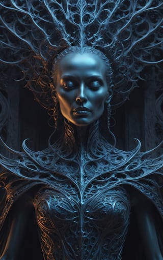 a close up of a statue of a woman, digital art, inspired by tomasz alen kopera, gothic art, intricate skeletal decorations, 8 k highly detailed ❤🔥 🔥 💀 🤖 🚀, beautiful elegant demon queen, skull bust, intricate body, beautiful detail and color, sylvain sarrailh and igor morski, intricate costume design, detailed body