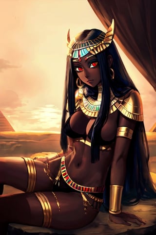 egyptian godess, dark_skin_female

