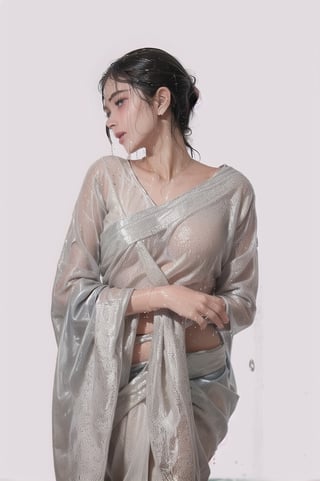 wet hair,SoakingWetClothes,  ((wet clothes, wet hair, bathing in water, face focused, skin pores, saree, wet saree, blouse, water dripping clothes and skin))

,wet hair,SoakingWetClothes,Detailedface