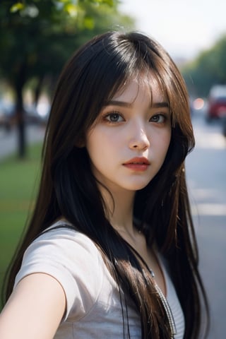 masterpiece,  best quality,  1girl, long_hair, closed mouth, looking at viewer, (((looking_at_viewer,  pov_eye_contact,  looking_at_camera,  headshot,  head_portrait,  headshot_portrait,  facing front))), (realistic:1.5),yelandef,iu,zzenny_n