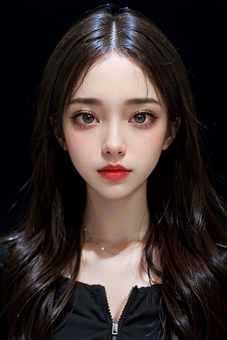 a 20 yo woman, long hair, high contrast, (direct lighting, natural skin texture,  hyperrealism,  soft light,  sharp), chromatic_background, simple background, (((looking_at_viewer,  pov_eye_contact,  looking_at_camera,  headshot,  head_portrait,  headshot_portrait,  facing front))), big lips, looking_at_viewer,  pov_eye_contact,  looking_at_camera,  headshot,  head_portrait,  headshot_portrait,  facing front, Detailedface, Detailedeyes, perfecteyes,