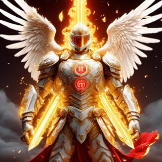 Realistic
Description of a [WHITE WARRIOR Henry with WHITE wings] muscular arms, very muscular and very detailed, dressed in a full body golden armor filled with red roses with ELECTRIC LIGHTS all over his body, bright electricity running through his body, golden and white armor complete, letter medallion. H, H letters all over uniform, H letters all over armor, red metal gloves with long sharp blades, swords on arms. , (metal sword with transparent fire blade), full body, hdr, 8k, subsurface scattering, specular light, high resolution, octane rendering, field background,4 WINGS OF ANGEL,(4 WINGS OF ANGEL), sword of transparent fire, golden field background with red ROSES, fire whip held in his left hand, fire element, armor that protects the entire body, fire element, medallion with the letter H on the chest, WHITE Henry, open field background with red roses, red roses on the suit, letter H on the suit, muscular arms, background Golden rain, (rain money) fire sword H, shield H, letter H pendant, letter H medallion on the uniform, hypermuscle, cat, blessing of almighty GOD and JESUS ​​and THE HOLY SPIRIT, pendant of letter H on his chest