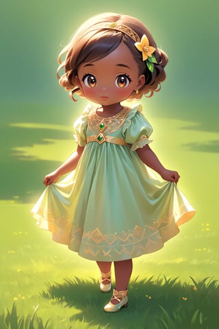 children's q-edition, q-edition standing on the grass, cute digital painting, clean background cute digital art, cute and detailed digital art, cute cartoon characters, beautiful character drawings, south african girl, realistic cute girl drawings, beautiful digital artwork, palace, girl in singonia dress, cute characters, cute cartoon, digital cartoon drawing art, guviz style artwork