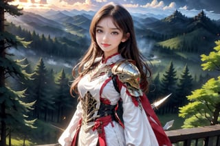 (masterpiece, top quality, best quality,1girls, beautiful face, happy smile, 19 years old, hand holding long sword, trousers,   white boot,  full body view, short flowered dress, dynamic lighting, outdoor.,mecha_girl_figure
front_view, ( looking at viewer), gold long hair,   mechanical yellow armor, dynamic pose, delicate pink filigree, intricate filigree, red metalic parts, intricate armor, detailed part, open eyes, seductive eyes, beutiful  forest in the background, night time, xxmix_girl,mythical clouds,EpicSky,cloud,sky,LinkGirl