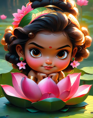 Ultra details, masterpiece, 32k, happy very beautifull cute adorable little teen happy girl Durga maa, white skin, goddess wearing traditional hindu saree and blouse, sitting on a giant pink lotus, flower cgsocaity 21,anime style , 8k resolution photorealistic masterpiece, intricately detailed fluid gouache painting, acrylic: colorful watercolor art, cinematic lighting, maximalist photoillustration, 8k resolution concept art intricately detailed, complex, elegant, expansive, fantastical, psychedelic realism, warrior cute goddess, flower crown, perfect hand. 5 fingers, beautiful kind eyes, full goddess Vibe, vibrant cenematic super super realistic ,Gopn1k, beautiful saree , charming happy face, noble works, art in artstation, very cute adorable child sitting on giant lotus, ANIME_MaMiSun_ownwaifu,Leonardo Style, illustration, 2 legs,vector art,more detail XL
