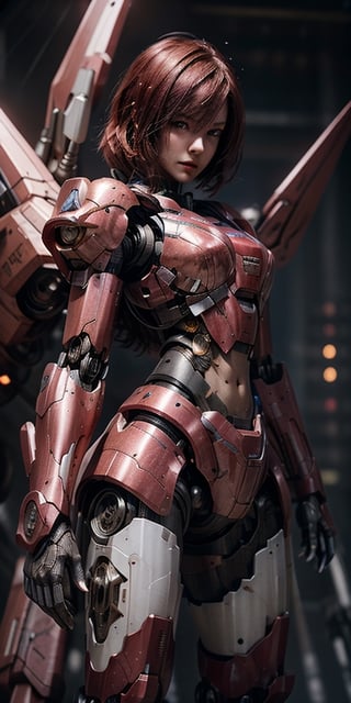 cyborg armored gun concept mecha girl  dark red hair in dark ambient reds light photo
high res, high quality, skinny, photorealistic, realistic, ((masterpiece)), ,photostudio, aesthetic,mecha