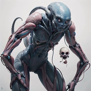 the ritual of alien creatures. creatures in tight clothes with black glossy wrinkles, blue alien faces, narrow slanted eyes, thin mouths, nostrils without a nose,detailmaster2,AnatomicTech