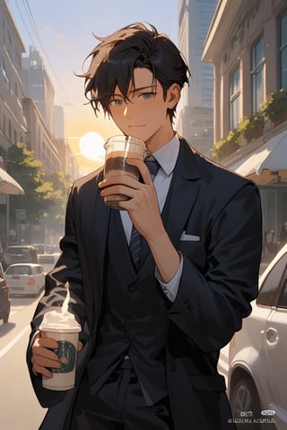 Score_9, Score_8_up, Score_7_up, Score_6_up, Score_5_up, Score_4_up,

1boy black hair, a very handsome man, wearing a black suit,day, sun, city, modern city, man crossing the street in the pedestrian zone, holding a cup of coffee in one hand and a cell phone in the other, distracted, ciel_phantomhive,jaeggernawt,perfect finger,more detail XL