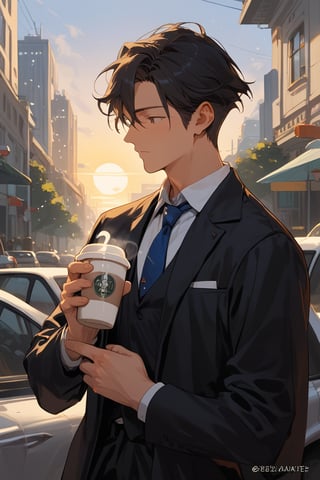 Score_9, Score_8_up, Score_7_up, Score_6_up, Score_5_up, Score_4_up,

1boy black hair, a very handsome man, wearing a black suit,day, sun, city, modern city, man crossing the street in the pedestrian zone, holding a cup of coffee in one hand and a cell phone in the other, distracted, ciel_phantomhive,jaeggernawt,perfect finger,more detail XL