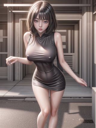 Create an image describes the dream of ai ,comic style,full body,girl,black-hair,<lora:659111690174031528:1.0>