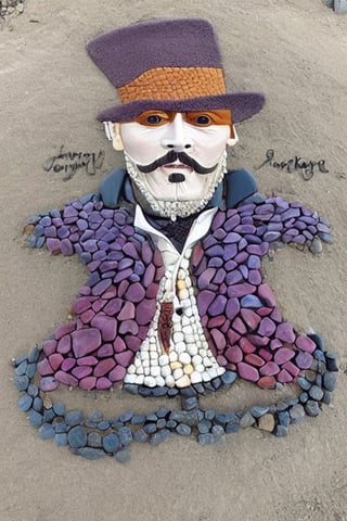 stones, stone art, johnny depp