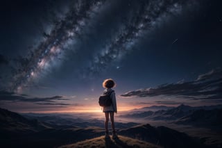 Night Sky with Milky Way, Illustration by Camille Bouvagne, Behance Contest Winner, Pop Surrealism, Digital Illustration, Behance HD