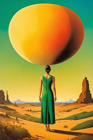 (An exquisite and sophisticated surrealist painting:1.3) of (a female round naked ass without a body:1.8), (mutilated body:1.8), (standalone flying female ass:1.8), (closeup:1.4), (floating in the air above the ground:1.8), on a desert of sand and stones, with (many green erect human penises emerging from the ground:1.9), blue mountains in the distance, sunset sky. BREAK muted colours, in the style of Salvador Dali, Max Ernst, Yves Tanguy and Rene Magritte. BREAK Front view, warm golden hour lighting, (high contrast:1.2), award winning details, vignette, highest quality, detailed and intricate, original artwork, intricate, aesthetic, ink, colorful, greg rutkowski, more detail XL, ANIME, abstract paintings, oil paint, aw0k nsfwfactory