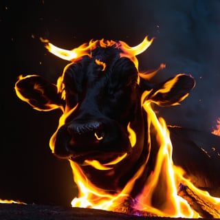 the cow of judment looks into your soul,fire that looks like...