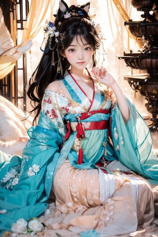 1 girl, most beautiful korean girl, Korean beauty model, stunningly beautiful girl, gorgeous girl, 18yo, over sized eyes, big eyes, smiling, looking at viewer,
(masterpiece, top quality, best quality, official art, beautiful and aesthetic:1.2), extreme detailed, (abstract, fractal art:1.3), highest detailed, detailed_eyes, light_particles, hanfu,jewelry, sexy, red,masterpiece