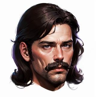 human male,  noble bearing,  his long hair was already starting to turn gray,  handlebar mustache,  no stubble,  gray hairs,  determined,  honorable,  looks like the actor john beck.
At 29 years of age,  Sturm had brown eyes and long black hair,  with a long mustache. He truly looked like a traditional Solamnic knight with his ancestral sword,  shield,  and full platemail,  but Sturm was only a squire in the knighthood at the time. handlebar mustache,  long mustache.
Negative prompt: EasyNegative
Steps: 20, Sampler: Euler a, CFG scale: 7.0, Seed: 190144694, Size: 763x775, Model: Dolphinmix 1.1, Denoising strength: 0.5, Clip skip: 2, ENSD: 31337, TI hashes: easynegative, Version: v1.6.0.21-2-g18ca1f3, TaskID: 648440843660719314
Used Embeddings: easynegative
