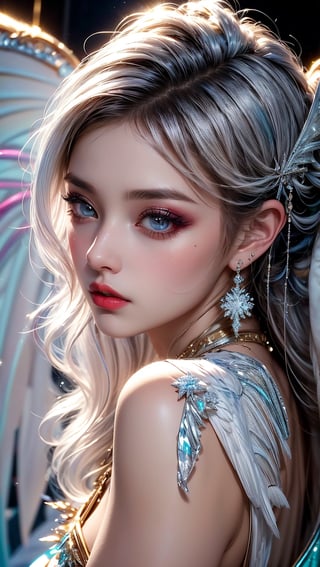 ((best quality)), ((masterpiece)), ((ultra-detailed)), extremely detailed CG, (illustration), ((detailed light)), (an extremely delicate and beautiful), a girl, solo, ((upper body,)), ((cute face)), expressionless, (beautiful detailed eyes), blue dragon eyes, (Vertical pupil:1.2), white hair, shiny hair, colored inner hair, (Dragonwings:1.4), [Armor_dress], blue wings, blue_hair ornament, ice adorns hair, [dragon horn], depth of field, [ice crystal], (snowflake), [loli], [[[[[Jokul]]]]]