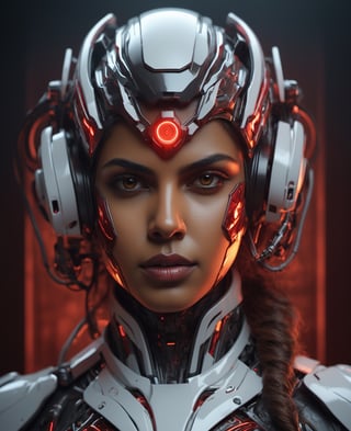 amala paul, highly detailed beautiful organic molding, art nouveau, sharp focus, dynamic lighting, elegant harmony, beauty, evolution to robot , full face human cyberpunk, white and red,, ultra hd, realistic, vivid colors, highly detailed, UHD drawing, pen and ink, perfect composition, beautiful detailed intricate insanely detailed octane render trending on artstation, 8k artistic photography, photorealistic concept art, soft natural volumetric cinematic perfect light, Mysterious, smoke, shadows, contrast, clear sky, analog style (look at viewer:1.2) (skin texture) (film grain:1.3), (warm hue, warm tone