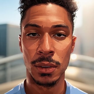 full format portrait of Elliot Knight, ((realistic human face proportions)), Meybis Ruiz Cruz, photorealistic, perfectly framed portrait, style, backlighting, in the style of the cycle frontier,more detail ,SAM YANG,More Detail,photorealistic,3DMM,SimplyPaint,1 girl