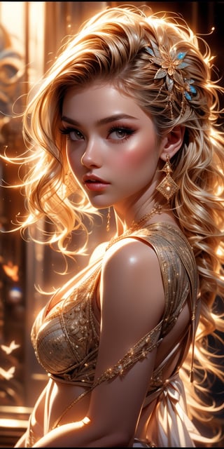 ( detailed realistic background:1), ( official art, beautiful and aesthetic:1 ), realistic lighting, cinematic lighting, hyperrealism, soothing tones, muted colors, high contrast, soft light, sharp, artistic photoshoot, ( cute, petite ), slender, european, pale cheeks, square face shape with angular jaw, natural "no-makeup" makeup, small breasts, , platinum blonde hair , rope twist braid hairstyle