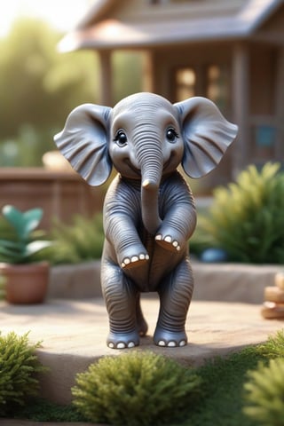 photorealistic cute small elephant playing with water in backyard, family, christmas gift, detailed house, cute, christmas ornament, happy family
[santa claus]