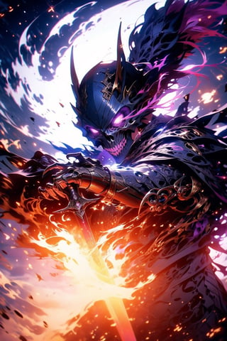 EpicGhost, purple theme, cloud, sky, 1girl, full armor, rune glowingEpicGhost,((masterpiece)), ((the best quality)), (ultra-detailed), ((extremely detailed)), 4K, (8K),Create a grimm reaper with a scythe, scary looking, dark mood, lighted by torches.,DarkTheme,xyzabcplanets
,midjourney