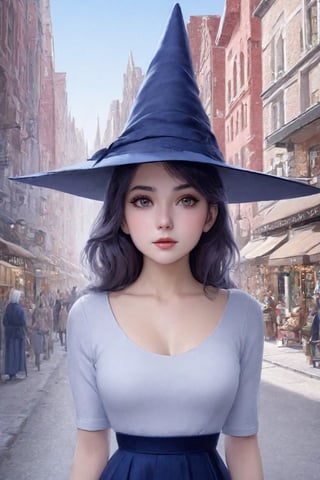 ((Ultra-Detailed)) portrait of a girl (wearing a witchhat:1.3),(kuchiki rukia),standing in a busy shoppping street,1 girl,20yo,detailed exquisite face,soft shiny skin,playful smirks,detailed pretty eyes,glossy lips,dynamic sexy pose
BREAK
(backdrop:ultra-detailed shopping street in a big city,many people,cars,blue sky),(girl focus),(fullbody shot)
BREAK 
(sharp focus,high contrast),studio photo,trending on artstation,(ultra-realistic,Super-detailed,intricate details,HDR,8K),chiaroscuro lighting,vibrant colors,by Karol Bak,Gustav Klimt and Hayao Miyazaki,
(inkycapwitchyhat),real_booster,photo_b00ster,art_booster,ani_booster