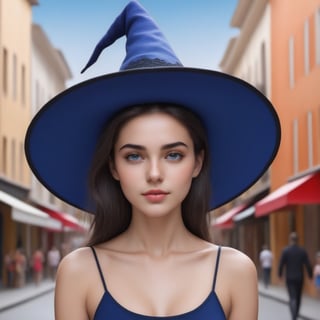 ((Ultra-Detailed)) portrait of a girl (wearing a witchhat:1.3),spanish girl,standing in a busy shoppping street,1 girl,20yo,detailed exquisite face,soft shiny skin,playful smirks,detailed pretty eyes,glossy lips 
BREAK
[backdrop:shopping street in a big city,people,cars,blue sky,cloud],(girl focus)
BREAK 
(sharp focus,high contrast),studio photo,trending on artstation,(ultra-realistic,Super-detailed,intricate details,HDR,8K),chiaroscuro lighting,soft rim lighting,key light reflecting in the eyes,vibrant colors,by Karol Bak,Antonio Lopez,Gustav Klimt and Hayao Miyazaki,
(inkycapwitchyhat),real_booster,photo_b00ster,art_booster,ani_booster