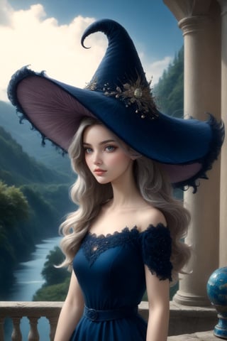 ((Ultra-Detailed)) Photography of a sophisticated witch \(sp.ed.ogInky1\) standing in the balcony of a luxurious mansion,wearing sm1c-witchhat,detailed exquisite face,detailed eyes,detailed soft shiny skin,glossy lips,playful smirks,detailed blonde hair,detailed coral-blue hat,pink and white dress,jewelry,small earrings
BREAK
[backdrop;highly-detailed view of luxurious and (modern:1.2) mansion balcony with beautiful lake view,mountain,blue sky,cloud,boat,tree,vibrant colors],(head to thigh shot)
BREAK
rule of thirds,studio photo,perfect composition,(masterpiece,HDR,trending on artstation,8K,Hyper-detailed,intricate details,hyper realistic,high contrast,Kodachrome 800:1.3),chiaroscuro lighting,soft rim lighting,key light reflecting in the eyes,by Karol Bak,Antonio Lopez,Gustav Klimt and Hayao Miyazaki,art_booster,real_booster,photo_b00ster, Decora_SWstyle,a1sw-InkyCapWitch