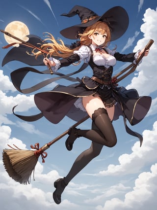 masterpiece, best quality, highres
,//Character, 
1girl, solo
,//Fashion, 
,//Background, white background
,//Others, ,Expressiveh, 
,AobaTsukuyo,
A girl riding a giant pencil like a witch's broomstick, soaring through a sky filled with floating mathematical equations.