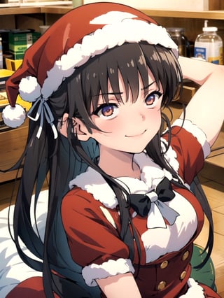 //Quality,
(masterpiece), (best quality), 8k illustration,
//Character,
overlordentoma, 1girl, solo, smile, 
//Fashion,
santa_costume,
//Background,
indoors, christmas, 
//Others,
aquascreaming,Suzune Horikita