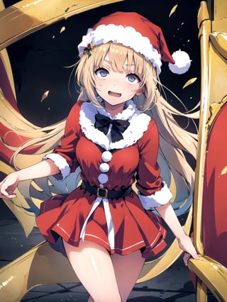 //Quality,
(masterpiece), (best quality), 8k illustration,
//Character,
1girl, solo, smile, 
//Fashion,
santa_costume,
//Background,
indoors, christmas, 
//Others,
aquascreaming,aakei