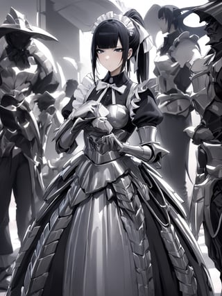 //Quality,
masterpiece, best quality, detailed
,//Character,
1girl, solo
,//Fashion,
,//Background,
,//Others,
,narberal gamma \(overlord\), 1girl, long hair, black hair, glay eyes, bangs, ponytail, medium breats, ribbon, bow, maid, dress, armor, gloves
