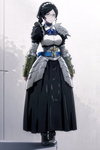 //Quality,
masterpiece, best quality
,//Character,
1girl, solo
,//Fashion,
,//Background,
white_background, simple_background
,//Others,
,yuri alpha, maid, armor, armored dress, gauntlets, full_body