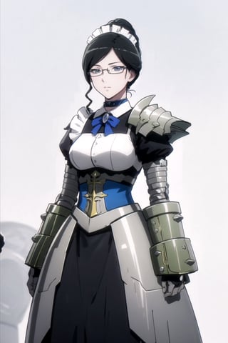 //Quality,
masterpiece, best quality
,//Character,
1girl, solo
,//Fashion,
,//Background,
white_background, simple_background
,//Others,
,yuri alpha, maid, armor, armored dress, gauntlets