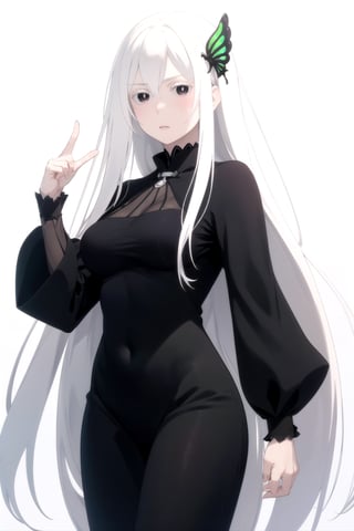 //Quality,
masterpiece, best quality
,//Character,
1girl, solo
,//Fashion,
,//Background,
white_background, simple_background, blank_background
,//Others,
,echidna, black dress, cowboy_shot