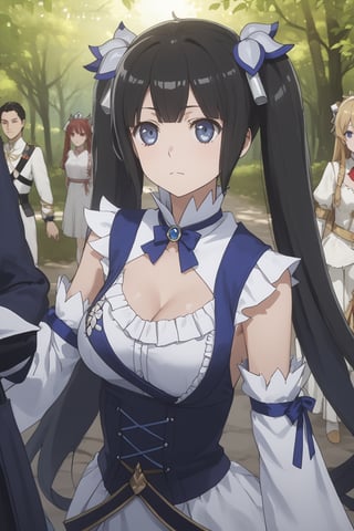 score_9,score_8_up,score_7_up,score_6_up, masterpiece, best quality, highres
,//Character, 
1girl,hestia, black hair, blue eyes,
twin tails/long hair, hair ornament
,//Fashion, 

,//Background, 
,//Others, ,Expressiveh,LOLA_SO6, 
Group of women gathered in a forest clearing, performing a protective ritual, glowing magical circles, determination on their faces