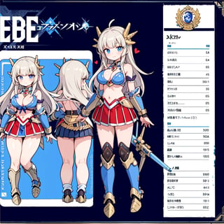 anime, front and rear design, custom character,  character design, full body, big boobies, big breast, (CharacterSheet:1), design(masterpiece, top quality, best quality, official art, beautiful and aesthetic:1.2 ), (1girl), extreme detailed, (fractal art:1.3), highest detailed, 1 girl, YAMATO,  medieval armor,  female armor,  cleavage, heart in eye, huge breasts, miniskirt, bra,mink_\(dragon half),bikini armor, mecha,mecha,Sexy Big Breast,phSaber