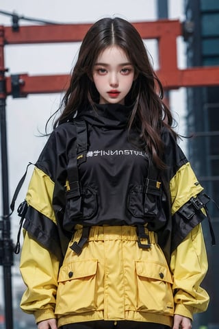 1girl,AgoonGirl,urban techwear,outfit,Detailedface,Detailedeyes,jwy1