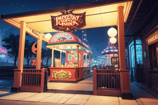 cute amusement park, fantasy, gameart style